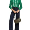 Oxford Lucy Ribbon Knit Pullover In Green