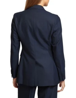Oxford Ebony Wool Stretch Suit Jacket In Blue -Myer Fashion Store 986075650 3 720x928