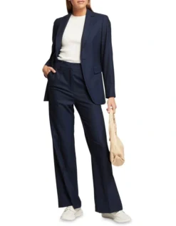 Oxford Ebony Wool Stretch Suit Jacket In Blue -Myer Fashion Store 986075650 5 720x928
