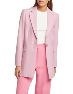 Oxford Willow Wool Rich Blazer In Pink