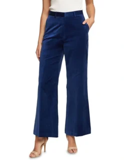 Oxford Lauren Velvet Trousers In Blue