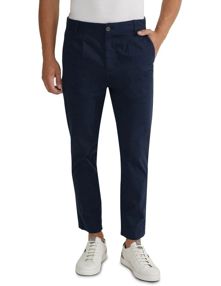 Oxford Ryan Folded Cuff Casual Chinos In Ink 3 Oxford Ryan Folded Cuff Casual Chinos In Ink