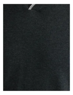 Oxford Reiss Tipping Collar Long Sleeve Knit Polo In Charcoal -Myer Fashion Store 986201470 6 720x928