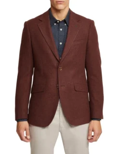 Oxford Blake Wool Rich Blazer In Red