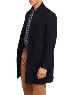 Oxford Austin Wool Rich Overcoat In Blue 10 Oxford Austin Wool Rich Overcoat In Blue -Myer Fashion Store 986203900 3 720x928