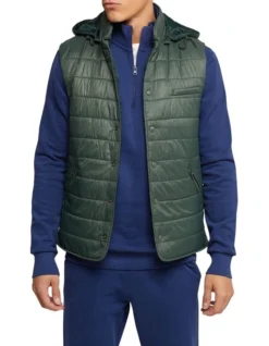 Oxford Bruno Eco Filling Puffa Vest In Green