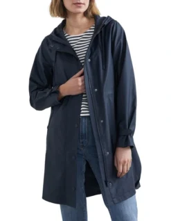 French Connection The Essential Raincoat In Blue