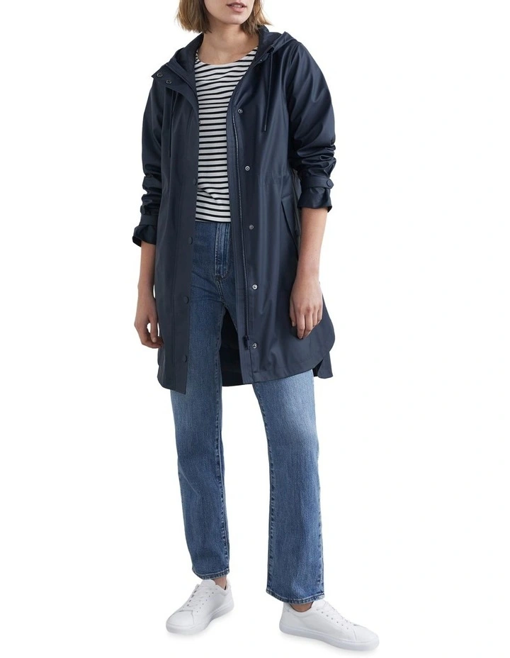 French Connection The Essential Raincoat In Blue 4 French Connection The Essential Raincoat In Blue - Image 2