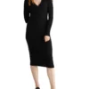 Calvin Klein Rib Open Neck Dress In Black -Myer Fashion Store 986428540 1 720x928