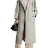 Calvin Klein Oversized Trench Coat In Grey