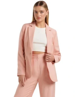 Forever New Hettie Single Breasted Blazer In Pink