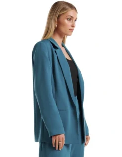 Forever New Colby Boyfriend Blazer In Green -Myer Fashion Store 986705110 3 720x928