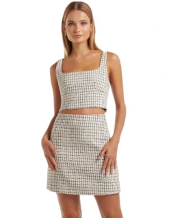 Forever New Pearl Boucle Corset Bustier In Multi