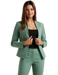 Forever New Alice Fitted Blazer In Green
