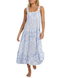 Billabong Blue Bell Shine On Midi Dress In Blue