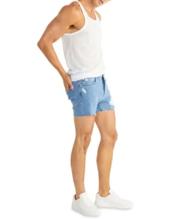 Calvin Klein Jeans Raw Edge Denim Short In Blue -Myer Fashion Store 987073570 3 720x928