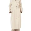 Alpaca Wool Tailored Coat In White