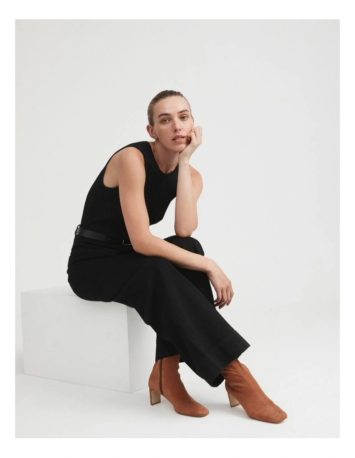 Suede 65mm Heel Bootie In Cinnamon 4 Suede 65mm Heel Bootie In Cinnamon - Image 2