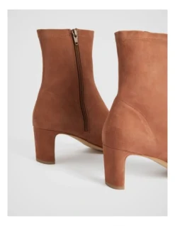 Suede 65mm Heel Bootie In Cinnamon 11 Suede 65mm Heel Bootie In Cinnamon -Myer Fashion Store 987608350 5 720x928