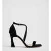 Velvet Open Toe 90mm Heel In Black -Myer Fashion Store 987609250 1 720x928