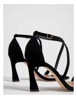 Velvet Open Toe 90mm Heel In Black -Myer Fashion Store 987609250 5 720x928