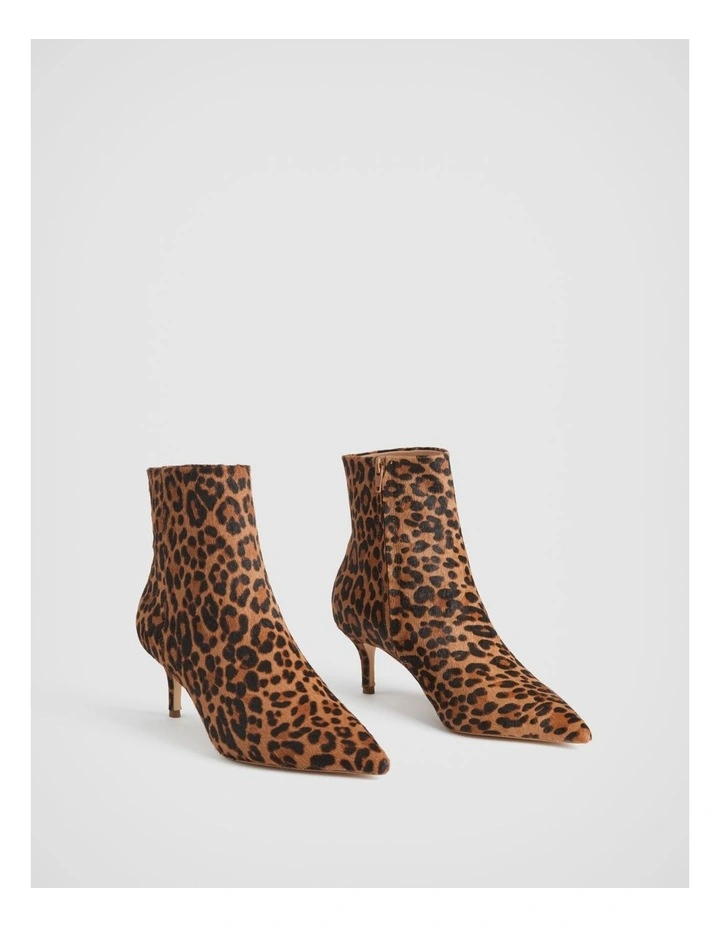 Textured 65mm Heeled Boot In Ocelot Print 5 Textured 65mm Heeled Boot In Ocelot Print - Image 3