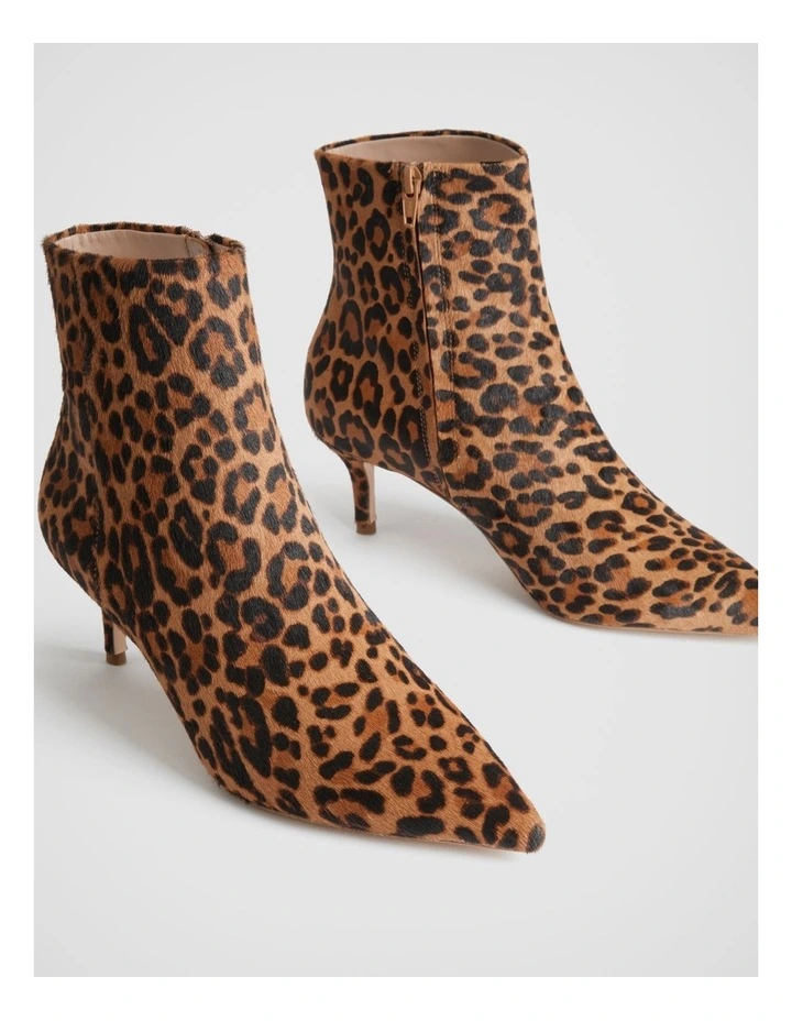 Textured 65mm Heeled Boot In Ocelot Print 6 Textured 65mm Heeled Boot In Ocelot Print - Image 4