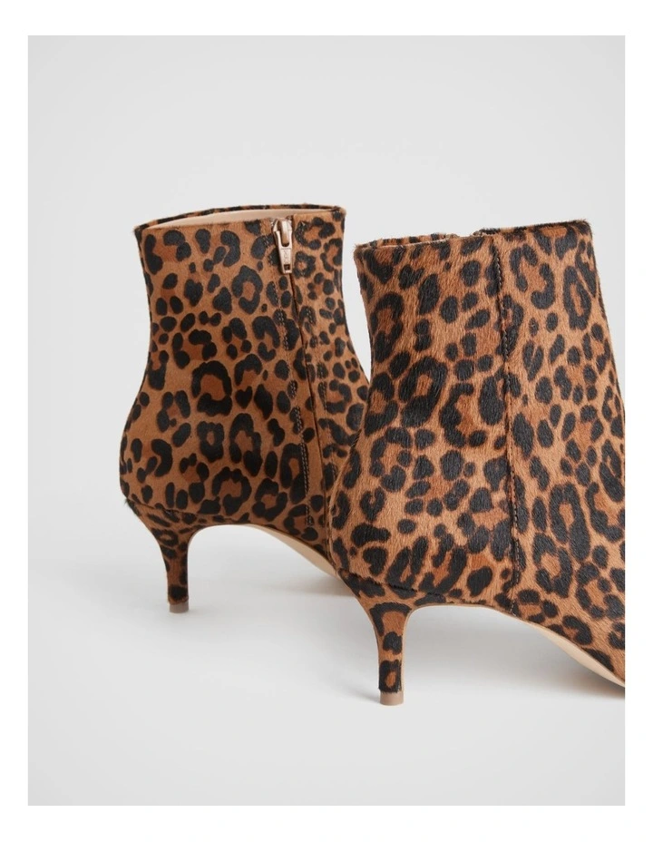 Textured 65mm Heeled Boot In Ocelot Print 7 Textured 65mm Heeled Boot In Ocelot Print - Image 5