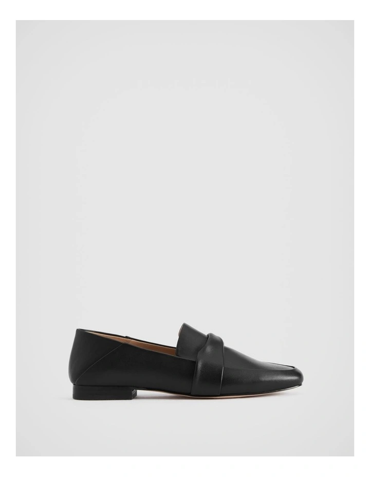 Leather Twist Loafer In Black 3 Leather Twist Loafer In Black
