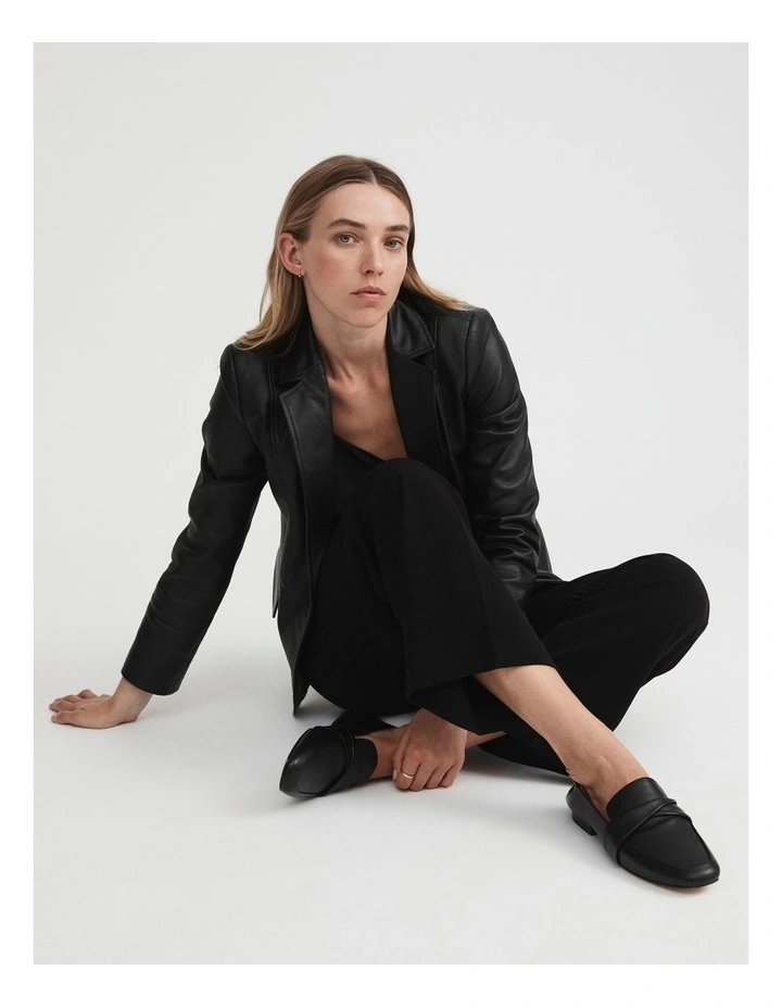 Leather Twist Loafer In Black 4 Leather Twist Loafer In Black - Image 2