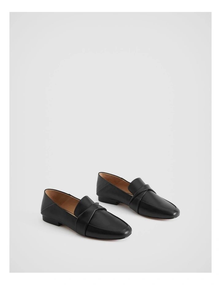 Leather Twist Loafer In Black 5 Leather Twist Loafer In Black - Image 3