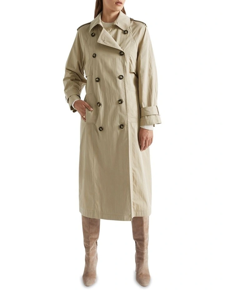 Trench Coat In Beige 5 Trench Coat In Beige - Image 3