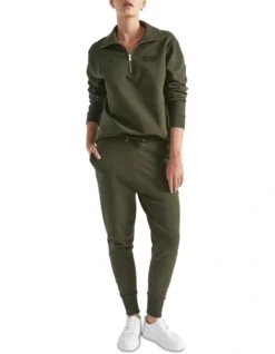 Heritage Logo Terry Trackpant In Green -Myer Fashion Store 988424200 3 720x928