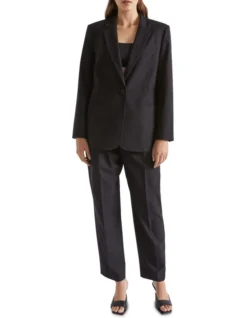 Pleat Front Trouser In Black -Myer Fashion Store 988424380 988403860 3 720x928