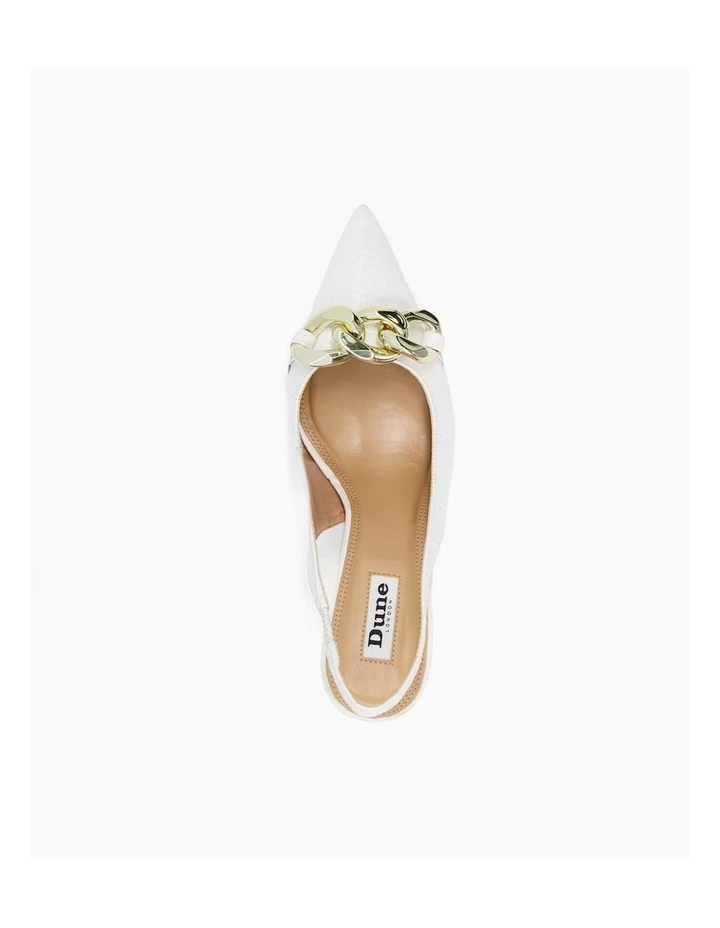 Dune London Canary Slingback Pump In White 7 Dune London Canary Slingback Pump In White - Image 5