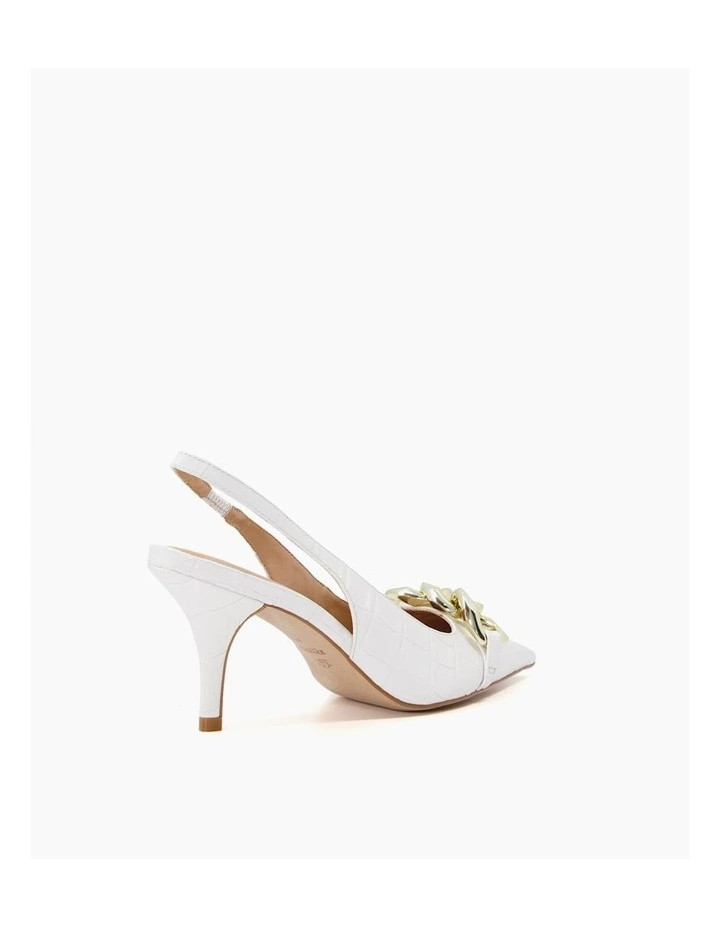 Dune London Canary Slingback Pump In White 8 Dune London Canary Slingback Pump In White - Image 6