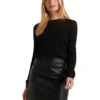 Forever New Heidi Pointelle Knit Jumper In Black