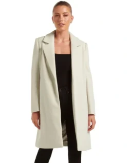 Lily Longline Coatigan In Cream