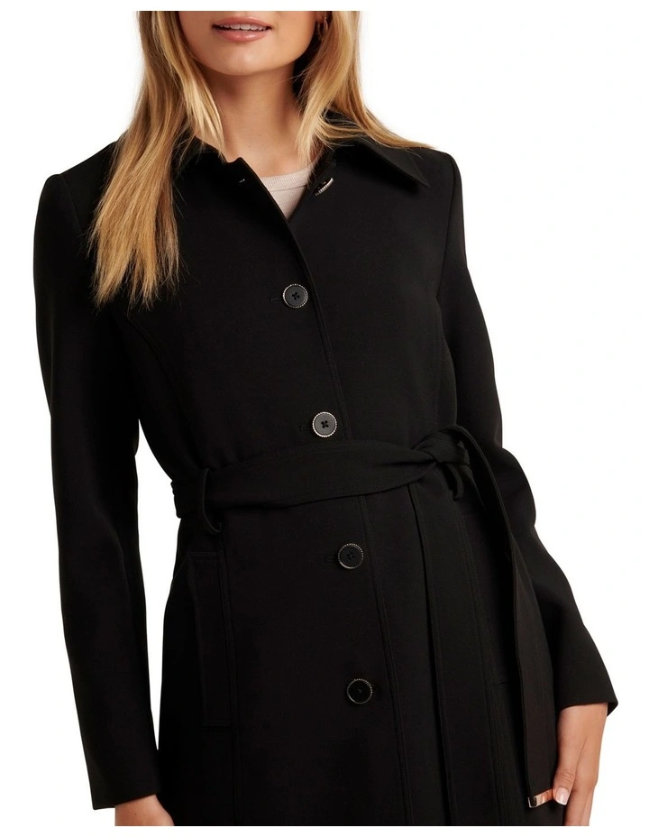 Forever New Cassie Trench Mac In Black 6 Forever New Cassie Trench Mac In Black - Image 4