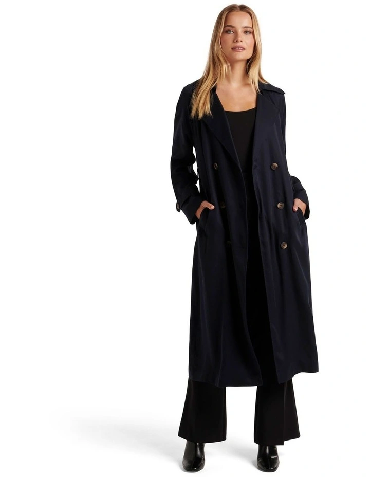Forever New Rose Soft Trench In Navy 3 Forever New Rose Soft Trench In Navy