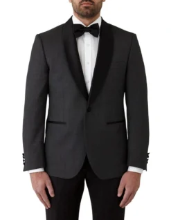 Giovanni Tailored Fit Dinner Jacket In Grey