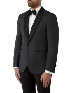 Giovanni Tailored Fit Dinner Jacket In Grey -Myer Fashion Store 989124130 3 720x928