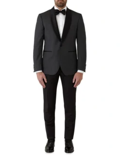 Giovanni Tailored Fit Dinner Jacket In Grey -Myer Fashion Store 989124130 5 720x928