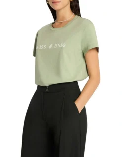Essence Logo Tee In Green -Myer Fashion Store 989805970 4 720x928