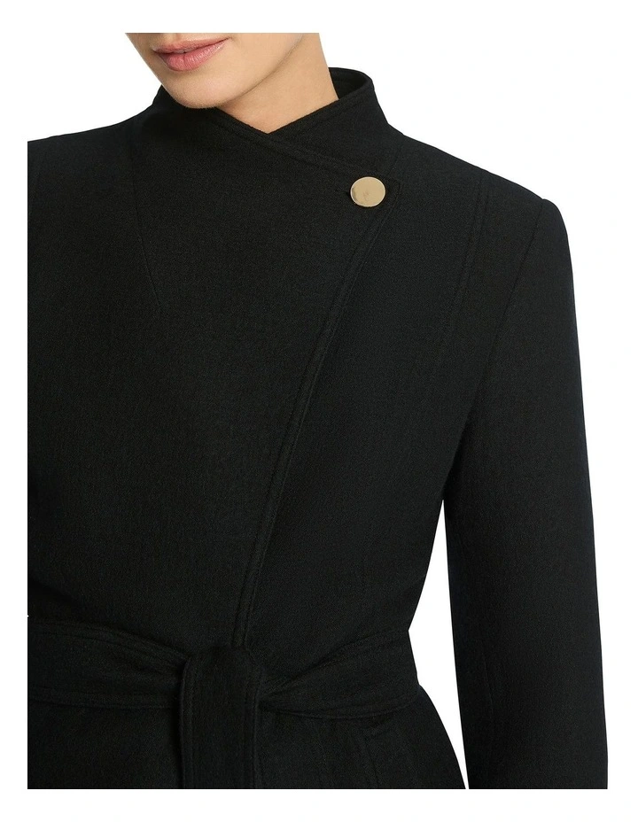 Luisa Felted Wool Coat In Black 5 Luisa Felted Wool Coat In Black - Image 3