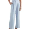 French Connection Tailored Twill Wide Leg Pant In Blue