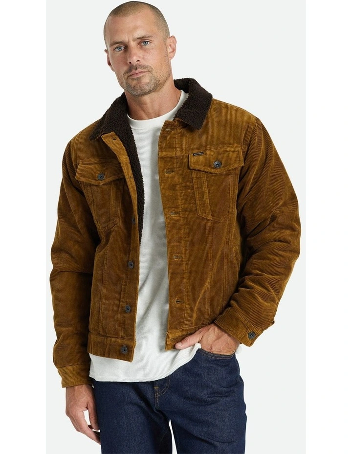 Brixton Cable Trucker Jacket In Brown 3 Brixton Cable Trucker Jacket In Brown