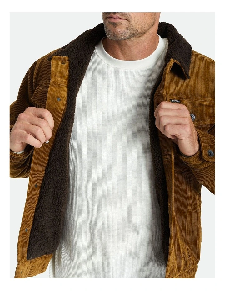 Brixton Cable Trucker Jacket In Brown 4 Brixton Cable Trucker Jacket In Brown - Image 2