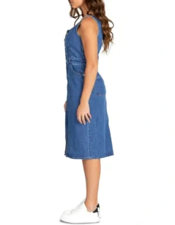 Marcia Denim Pinafore In Blue 9 Marcia Denim Pinafore In Blue -Myer Fashion Store 990228700 3 720x928