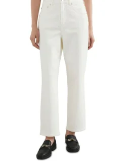 French Connection Straight Fit Jean In Cream